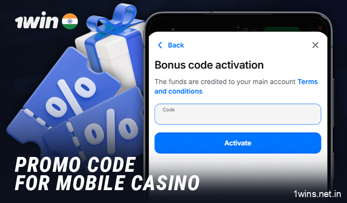 Use promo codes in the 1Win mobile app